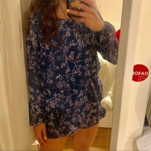 Urban outfitters - floral long sleeve romper